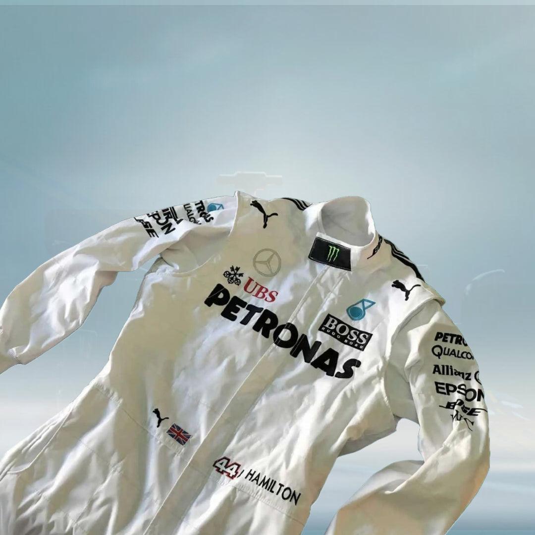 Lewis Hamilton 2017 F1 Team Mercedes AMG Petronas Embroidered Race Suit - FormulaFit Raceweras