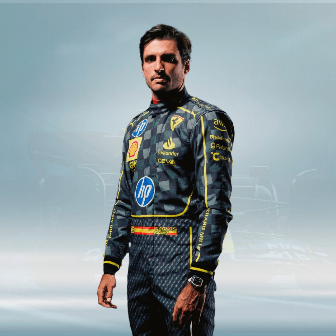Carlos Sainz Scuderia Ferrari HP carbon-fibre Italian Grand Prix Race suit 2024 - FormulaFit Raceweras