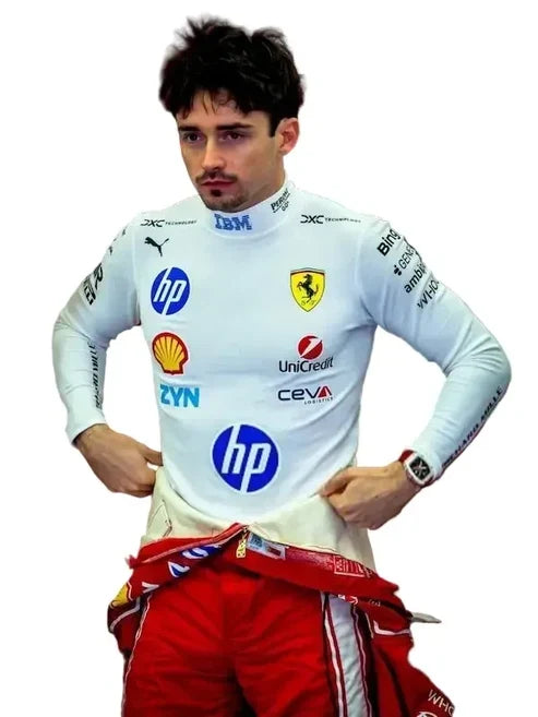 F1 Performance Base Layer Shirt Charles Leclerc-White Colour