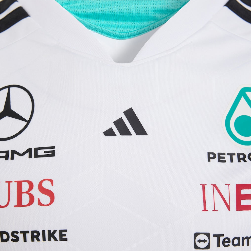 Mercedes AMG Petronas adidas F1 2026 Team Driver T-Shirt - White - Kids