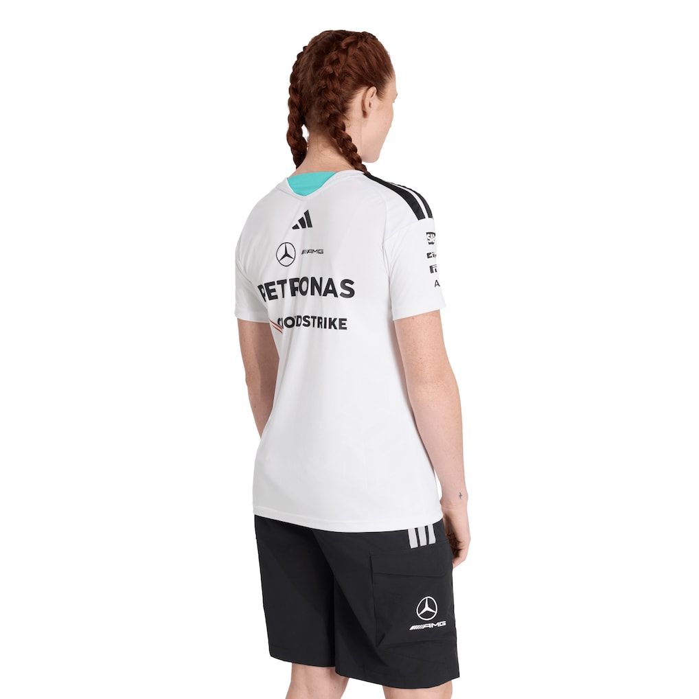 Mercedes AMG Petronas adidas F1 2026 Team Driver T-Shirt - White - Womens