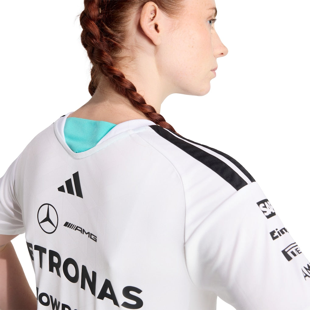 Mercedes AMG Petronas adidas F1 2026 Team Driver T-Shirt - White - Womens