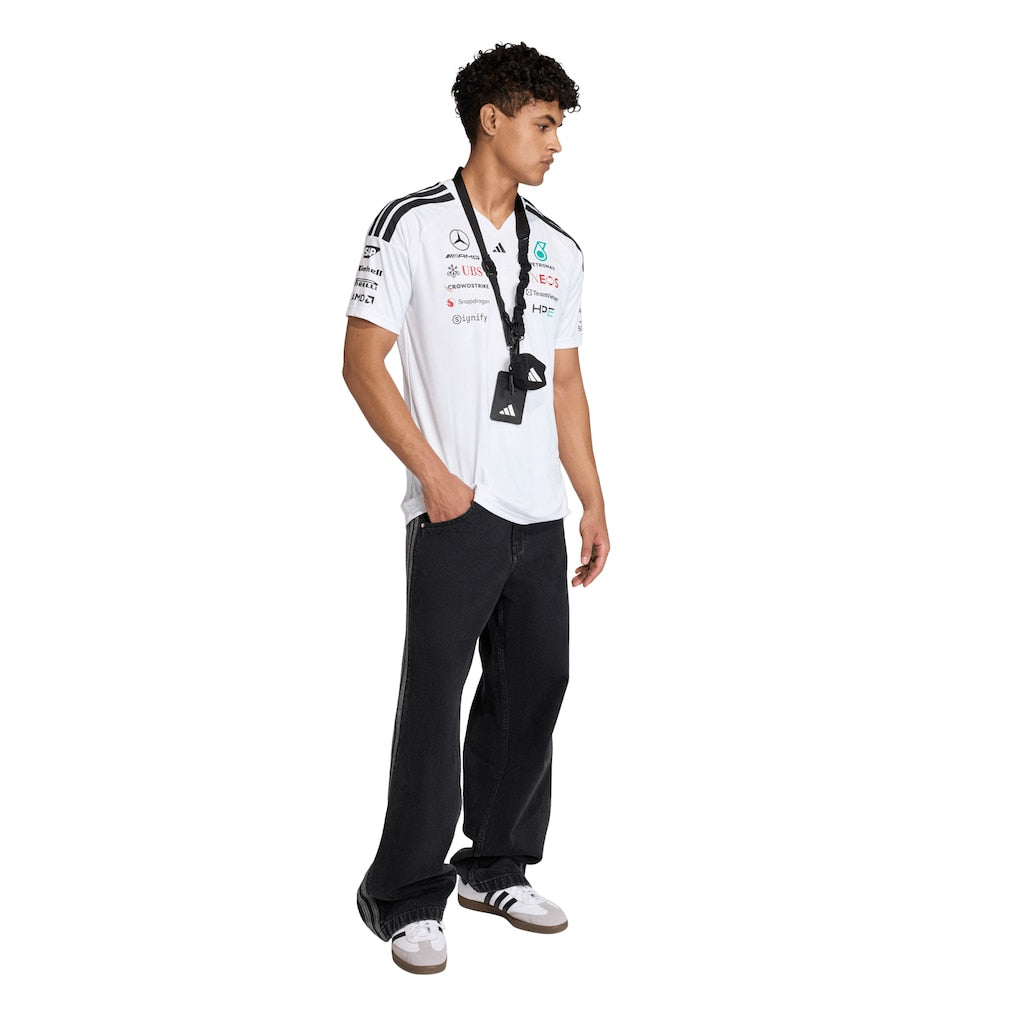 Mercedes AMG Petronas adidas F1 2026 Team Driver T-Shirt - White