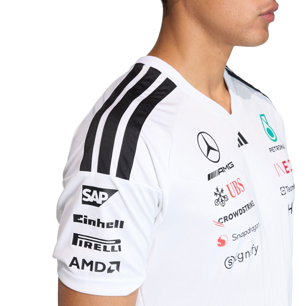 Mercedes AMG Petronas adidas F1 2026 Team Driver T-Shirt - White