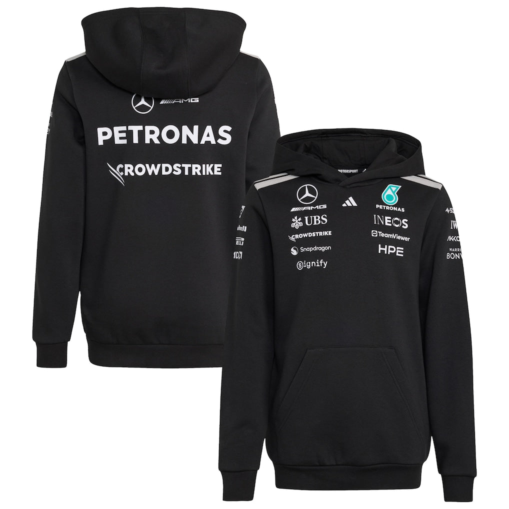 Mercedes AMG Petronas adidas F1 2026 Team Hoodie - Black - Kids