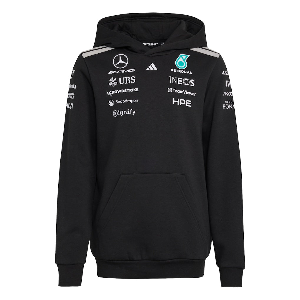 Mercedes AMG Petronas adidas F1 2026 Team Hoodie - Black - Kids 5X-Large Women