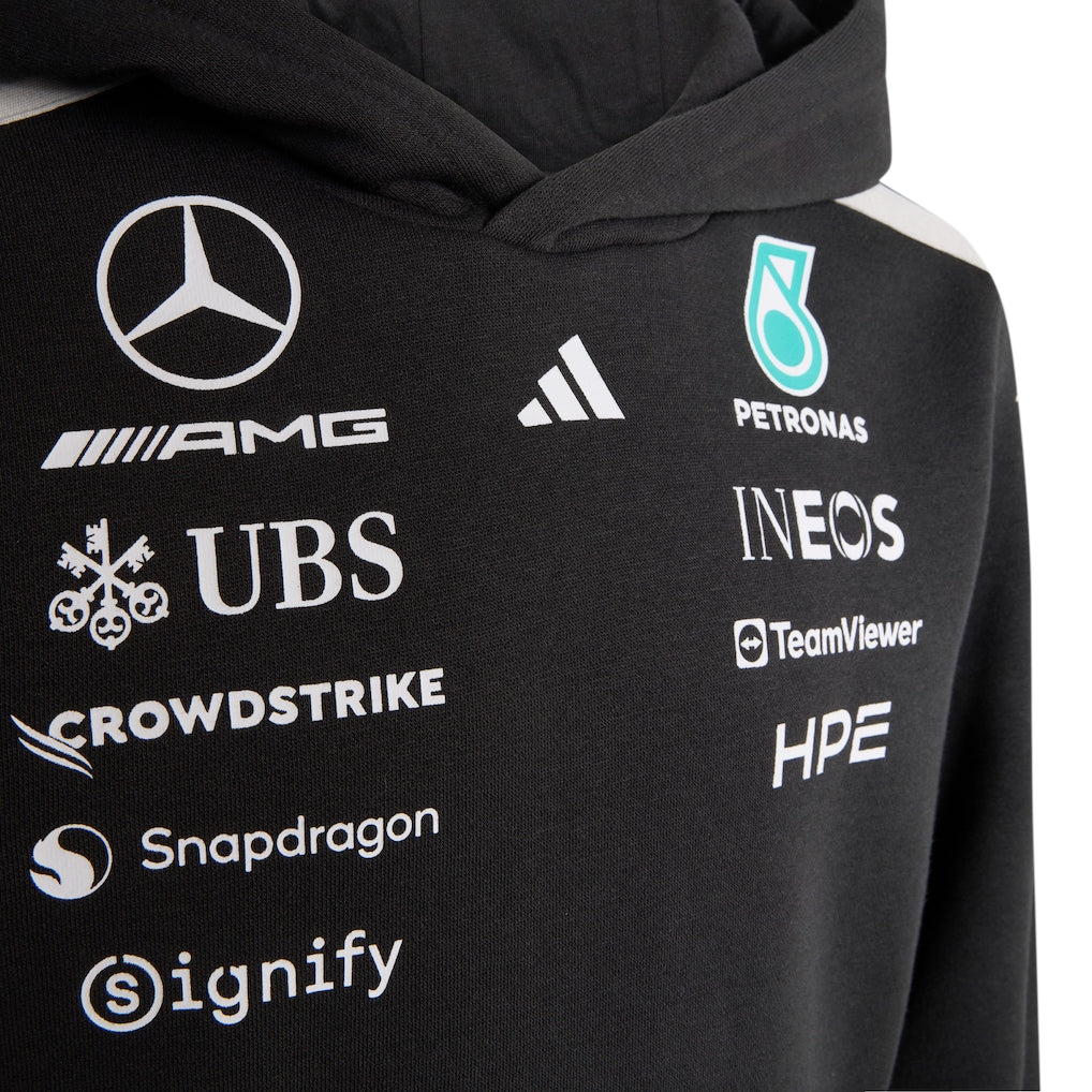 Mercedes AMG Petronas adidas F1 2026 Team Hoodie - Black - Kids